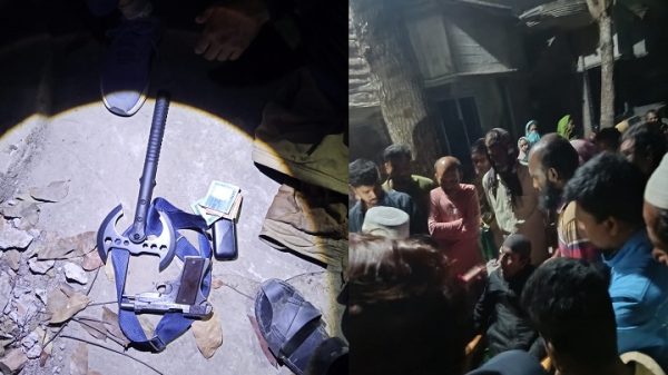 পাবনার ঈশ্বরদীতে গভীর রাতে ব্যসায়ীর বাড়ীতে ডাকাতির ঘটনা ঘটেছে। এসময় ব্যাবসায়ীর প্রায় ৬লক্ষ টাকা নিয়ে গেছে ডাকাতরা। তবে পরিবারের ধাওয়ায় একটি পিস্তল, একটি চাইনিজ কুড়াল ও মোবাইল ফেলে পালিয়ে গেছে ডাকাতদলের সদস্যরা।